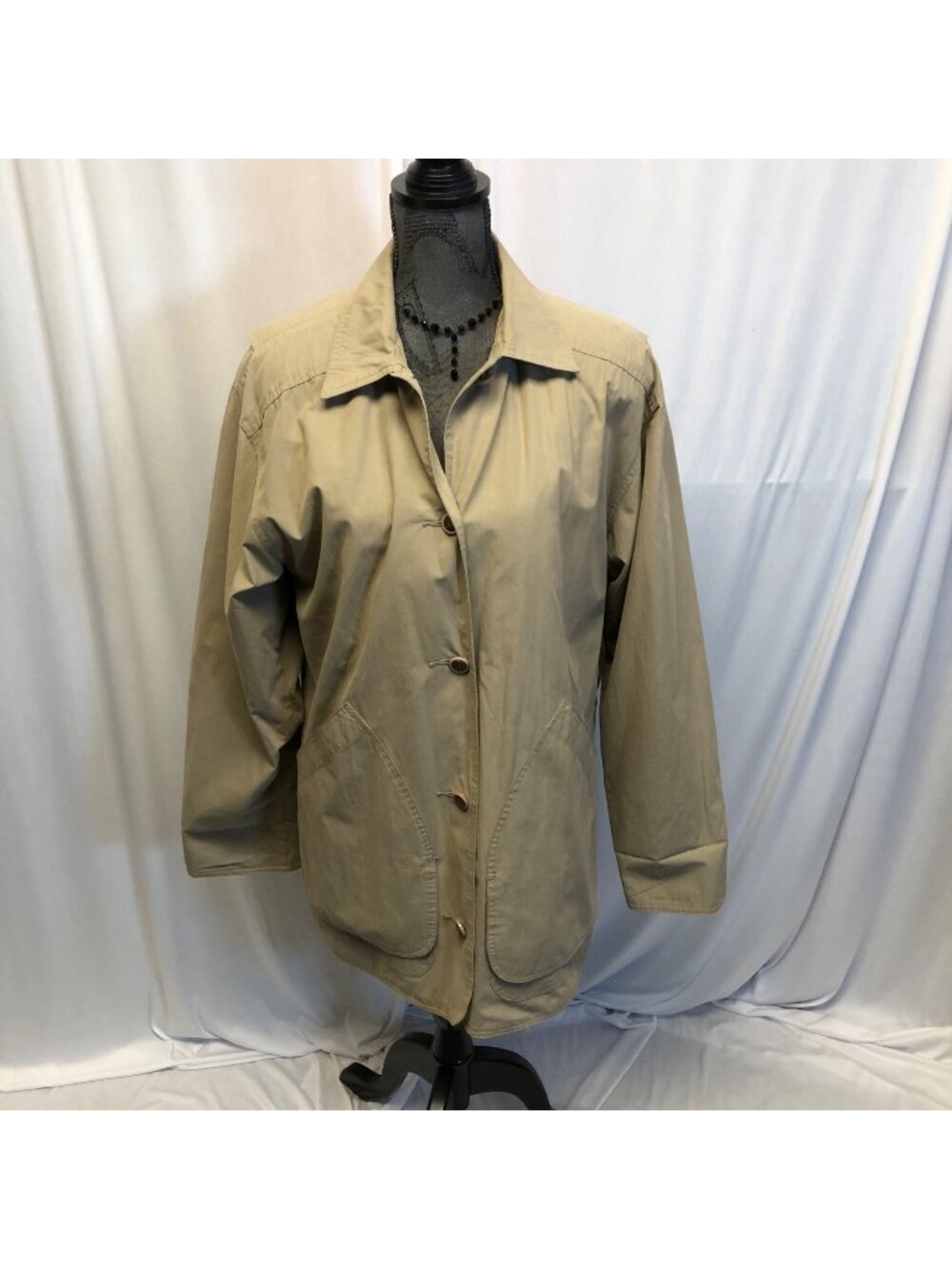 Mackintosh New England Jacket Womens Size Small Beige Lined Trench Coat M2009